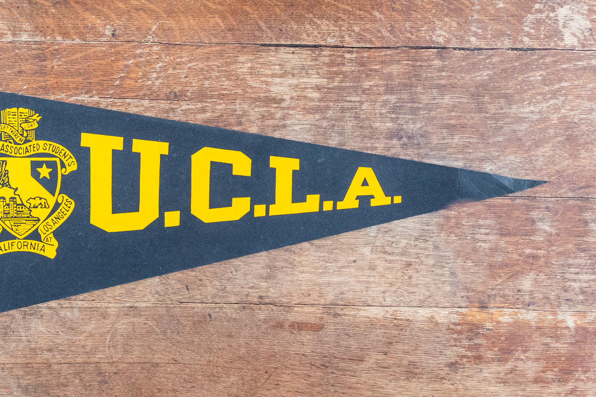 Ucla Felt Pennant Vintage Large Black Graduation Gift Decor – Eagle's 