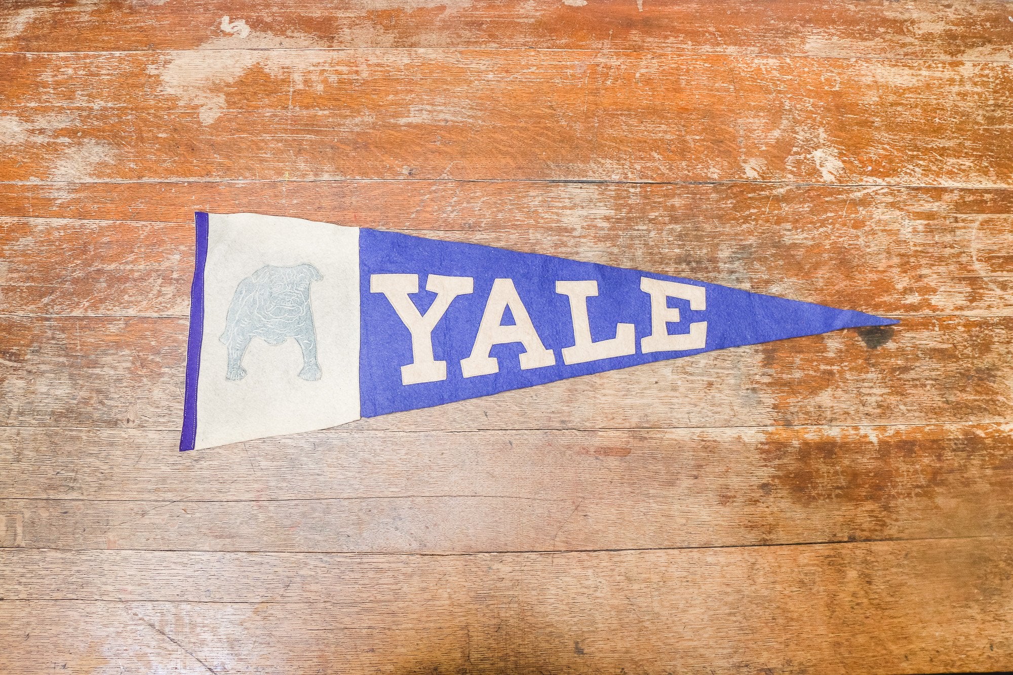 Yale University Blue Felt Pennant Vintage College Wall Decor