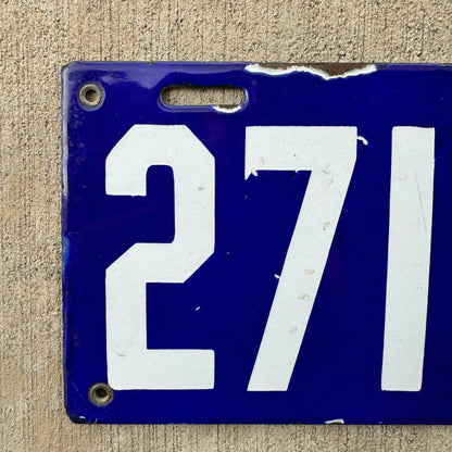 1911 Virginia Porcelain License Plate 2715 High Quality