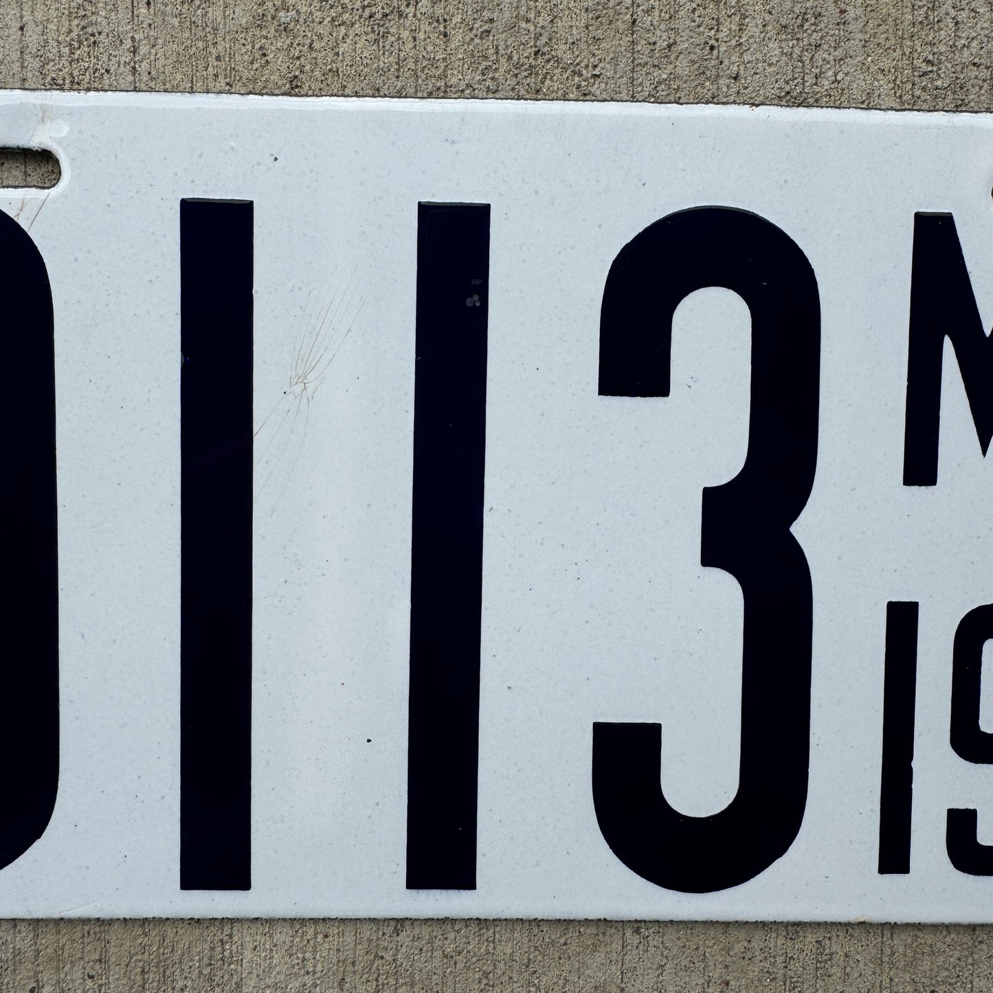 1912 Maryland Porcelain License Plate 9113 Early Automotive Decor