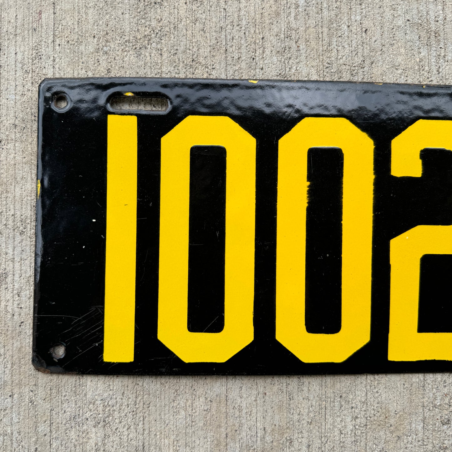 1913 Maryland Porcelain License Plate 10021 Early Automotive Decor