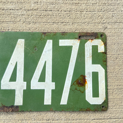 1913 Pennsylvania Porcelain License Plate Vintage Green Auto Wall Decor 14476