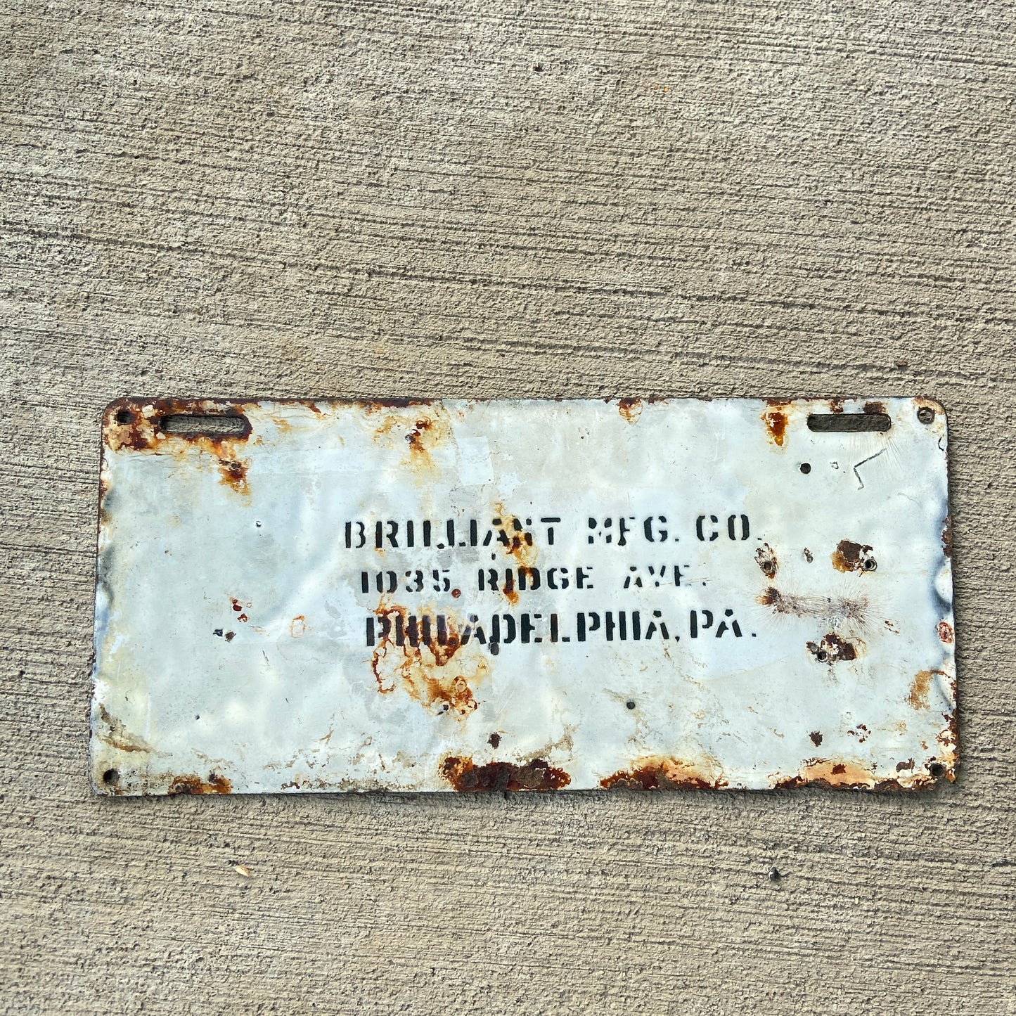 1913 Pennsylvania Porcelain License Plate Vintage Green Auto Wall Decor 14476