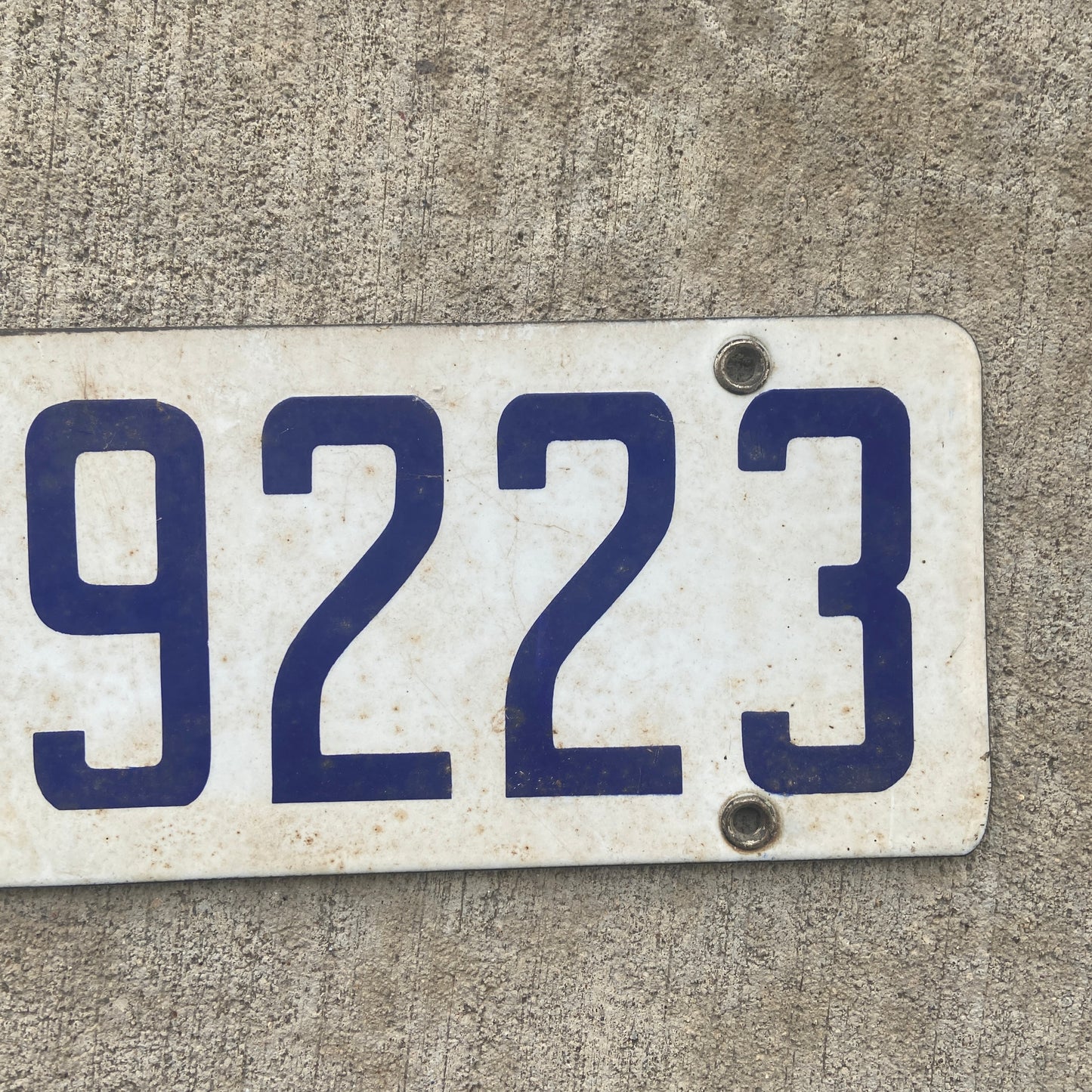 1916 California Porcelain License Plate with 1919 Star Tab Vintage Auto Collectible 59223