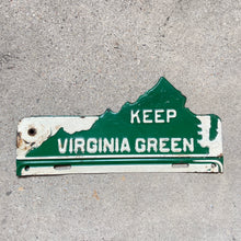 Load image into Gallery viewer, 1930s Era Keep Virginia Green License Plate Topper
