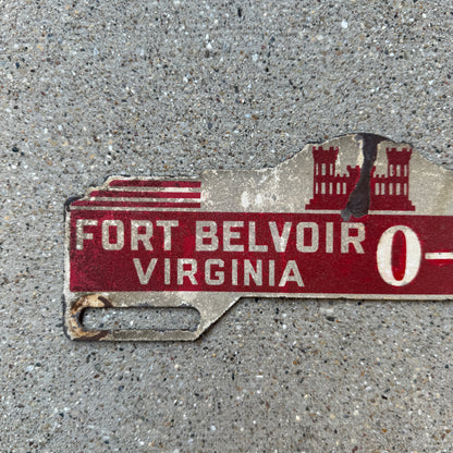 1940 Era Fort Belvoir Virginia License Plate Topper | Vintage Military