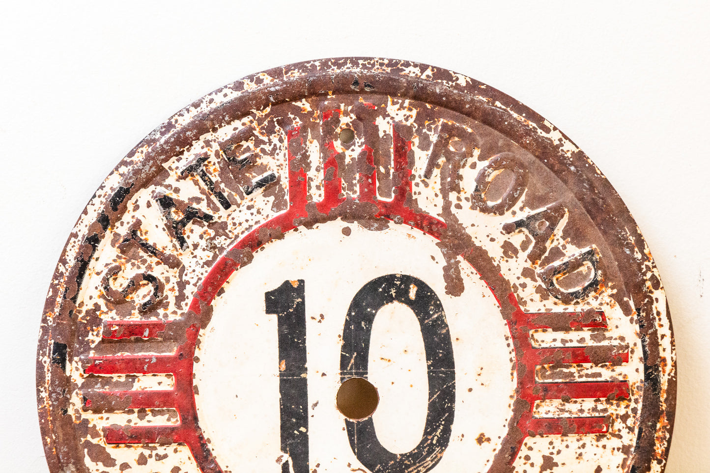 1940 Era New Mexico Highway 10 Sign Featuring Zia