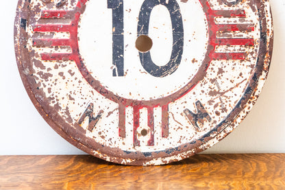 1940 Era New Mexico Highway 10 Sign Featuring Zia