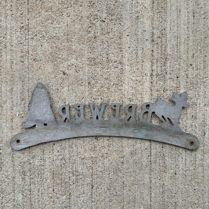 1950 Era Brewer Maine License Plate Topper Cast Aluminum