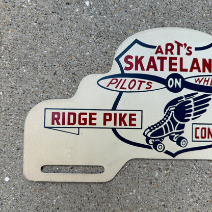 1950s Pilots on Wheels Pennsylvania License Plate Topper Roller Skating