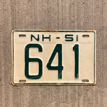 Load image into Gallery viewer, 1951 New Hampshire License Plate Low Number Three 3 Digit 641 Garage Decor
