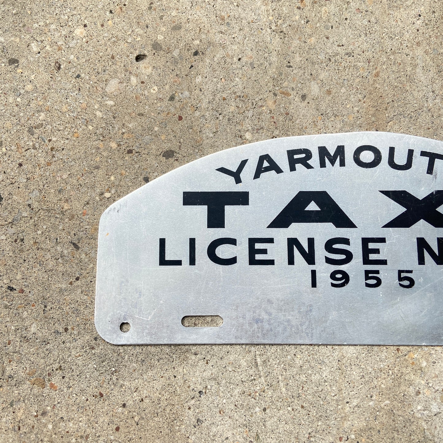 1955 Yarmouth Nova Scotia Taxi License Plate Topper Number 5