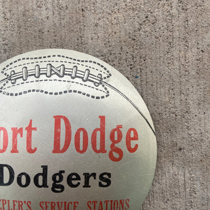 1960 Era Fort Dodge Iowa License Plate Topper with Basketball Graphic