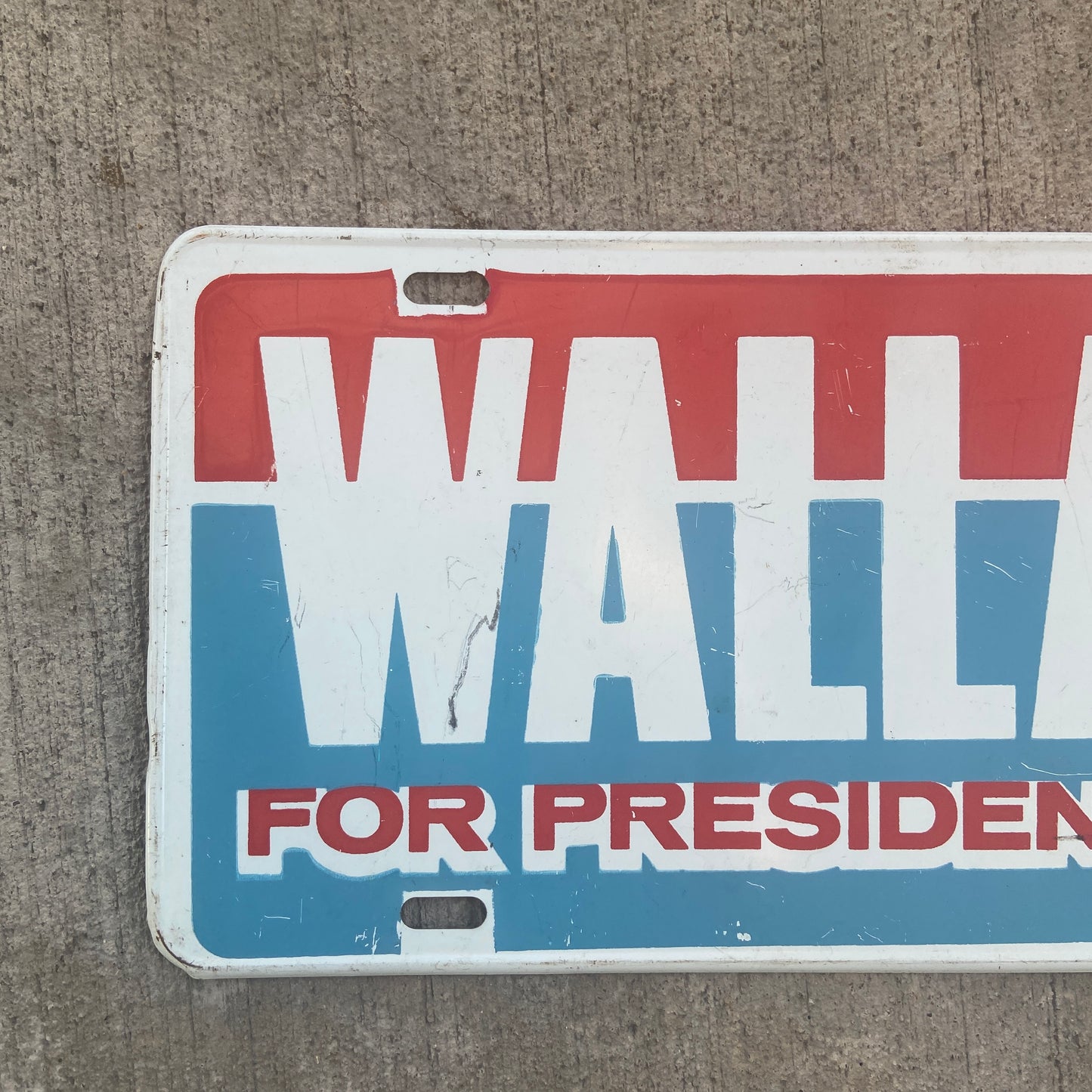 1968 Election Wallace License Plate Political President Presidential Booster