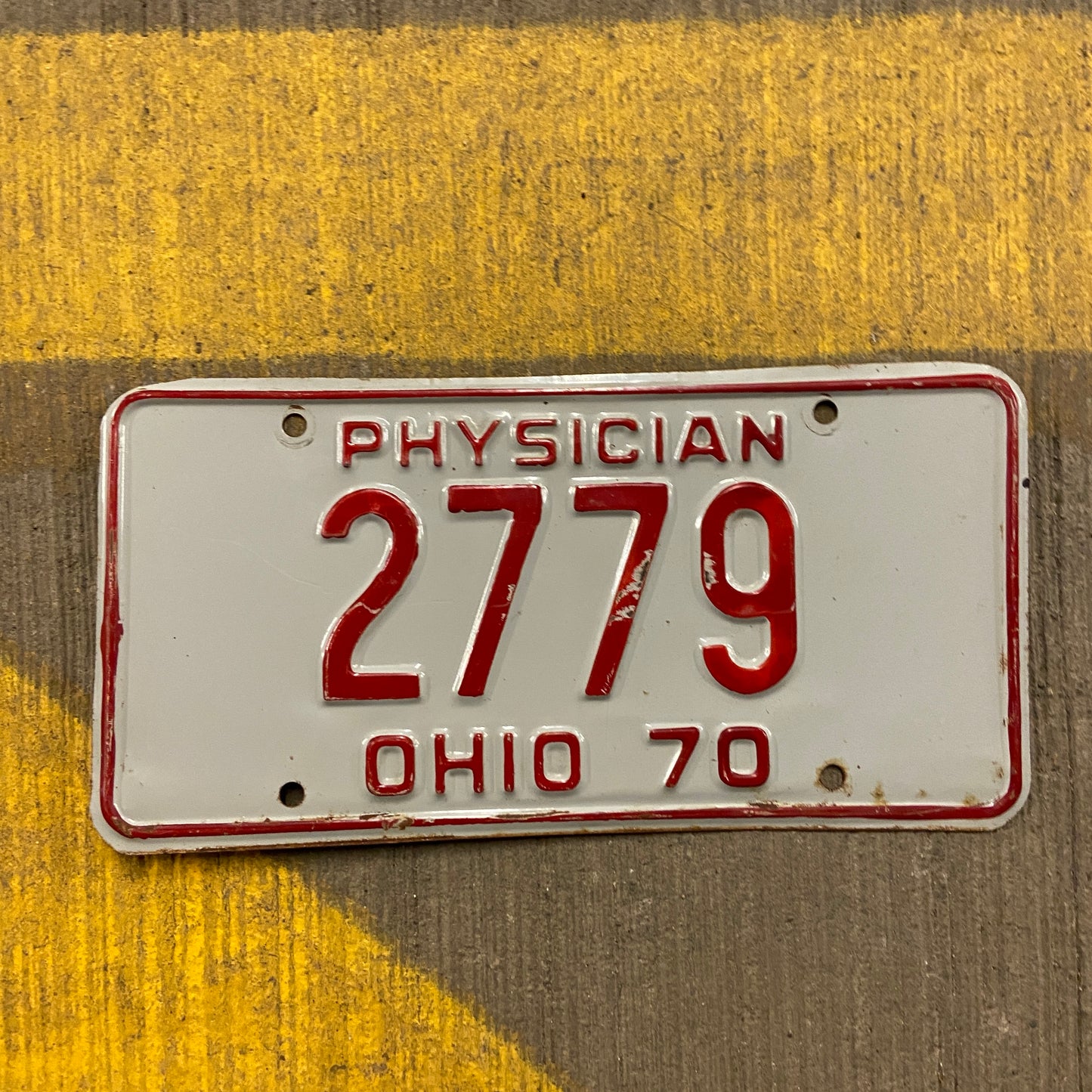 1970 Ohio Physician License Plate Vintage Auto Wall Decor