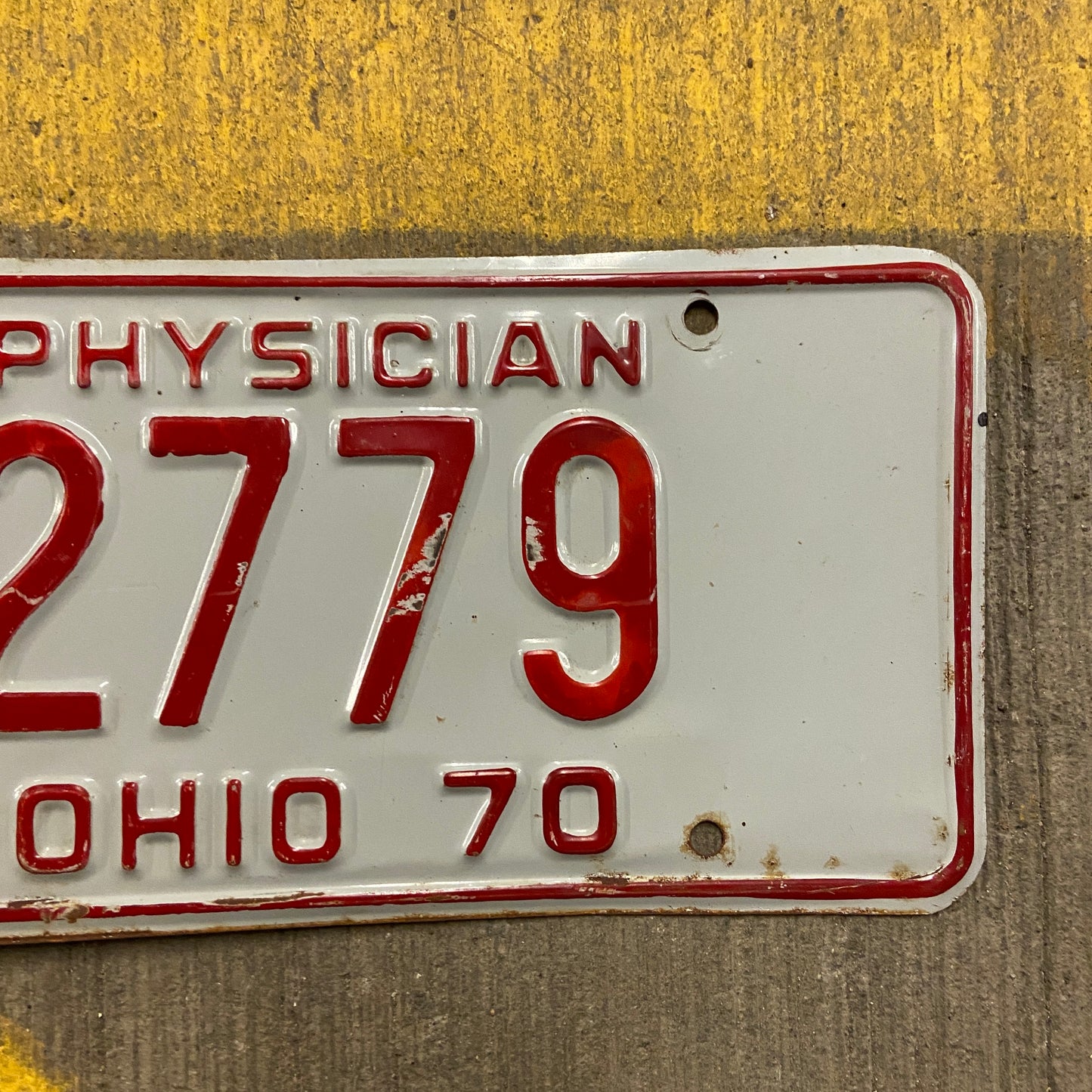 1970 Ohio Physician License Plate Vintage Auto Wall Decor