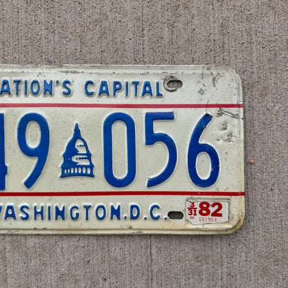 1976 Washington DC License Plate Bicentennial Capitol Graphic