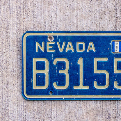 1970 Nevada License Plate Vintage Blue Auto Wall Decor