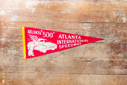 Atlanta 500 Felt Pennant Vintage 1960s Atlanta Speedway Racing Collectible