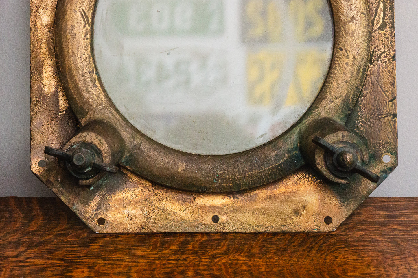 Pair of Brass Portholes Antique Nautical Wall Decor