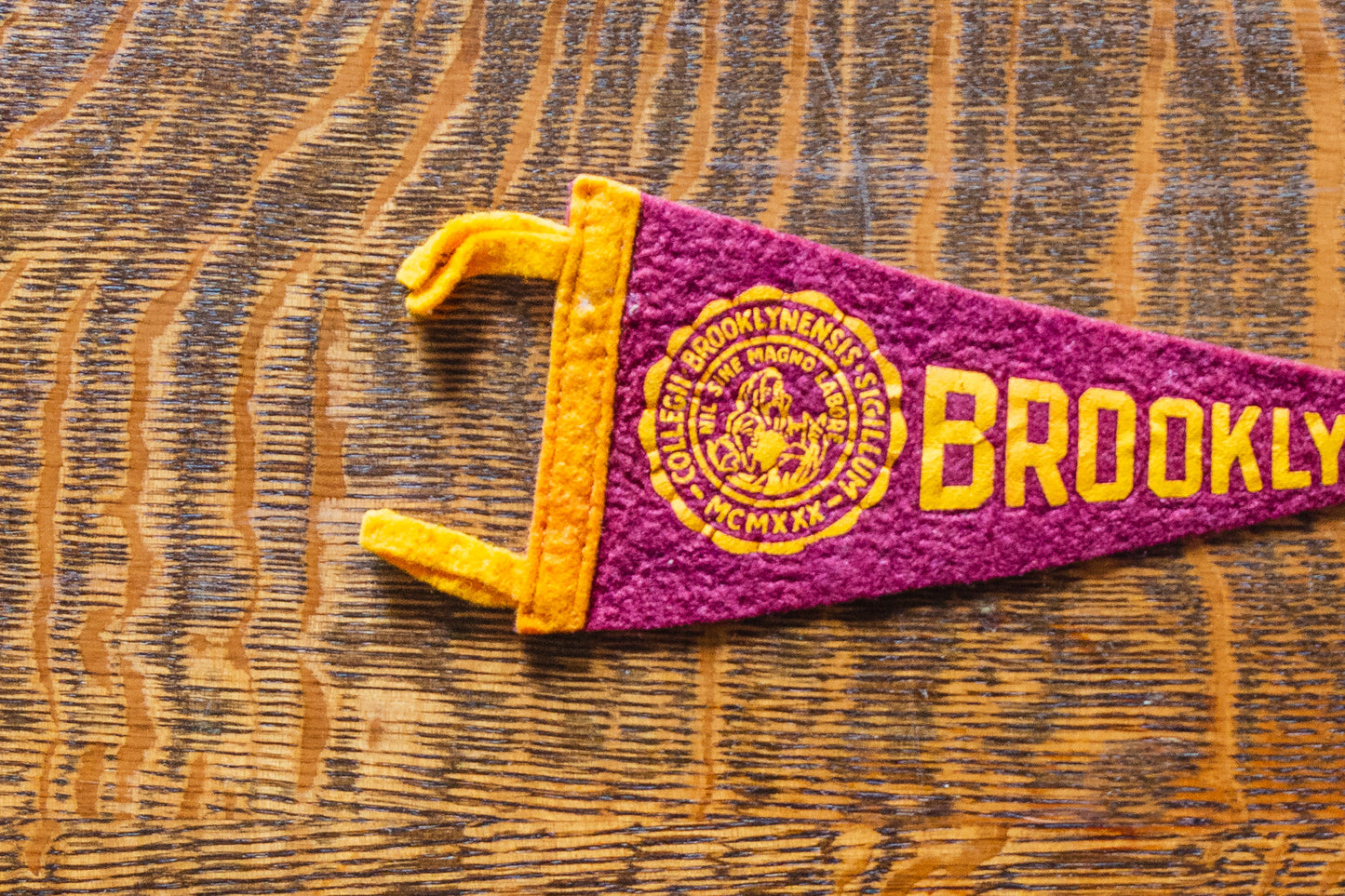 Brooklyn College Felt Pennant Vintage New York University Wall Decor