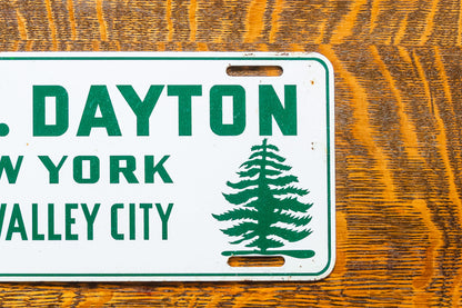 South Dayton License Plate Vintage New York Pine Valley City Christmas Wall Decor