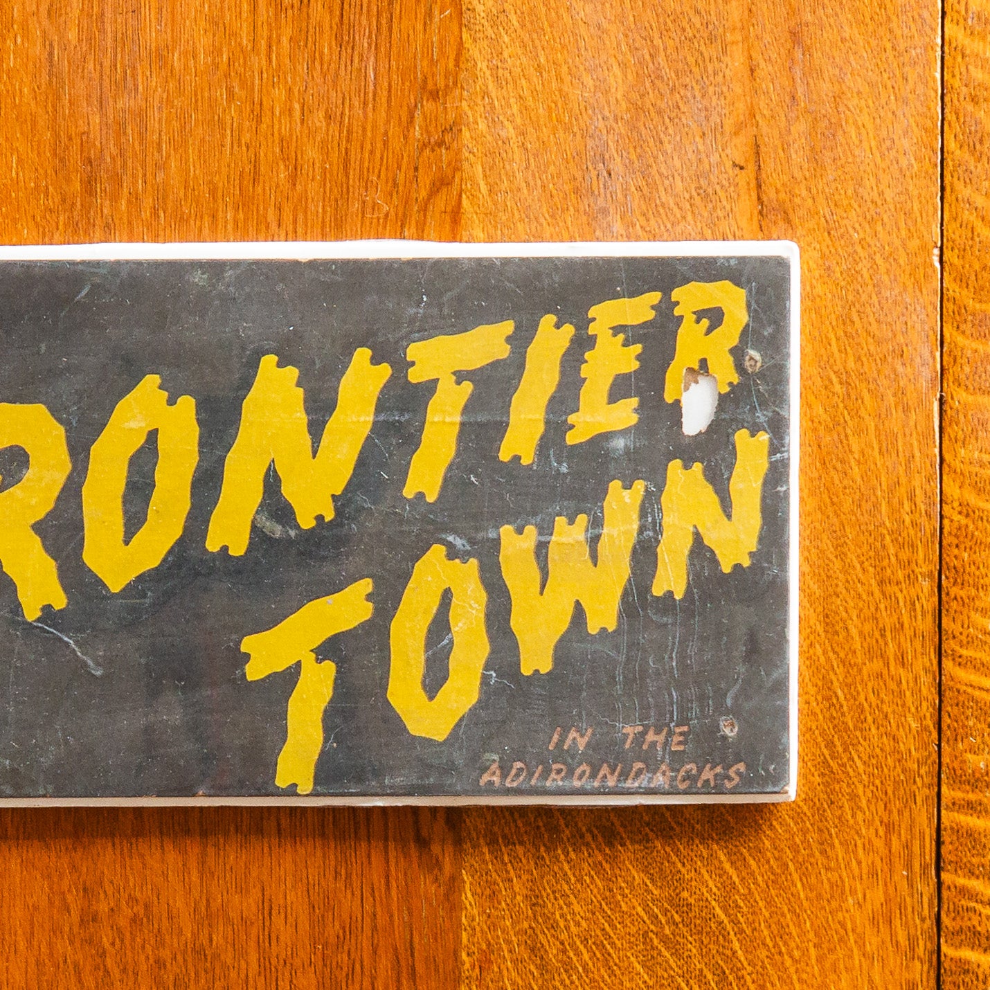 Frontier Town New York Cardstock Sign Ephemera