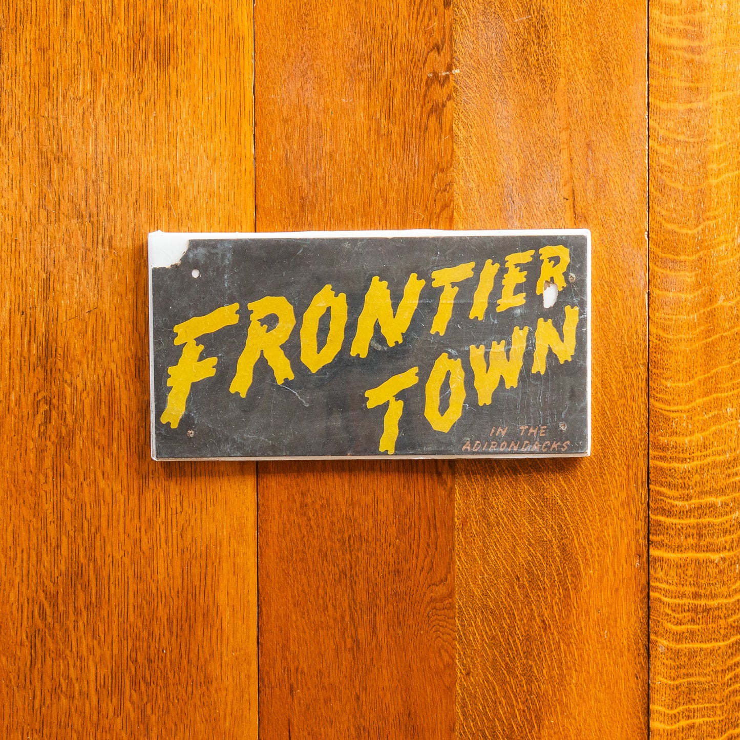 Frontier Town New York Cardstock Sign Ephemera