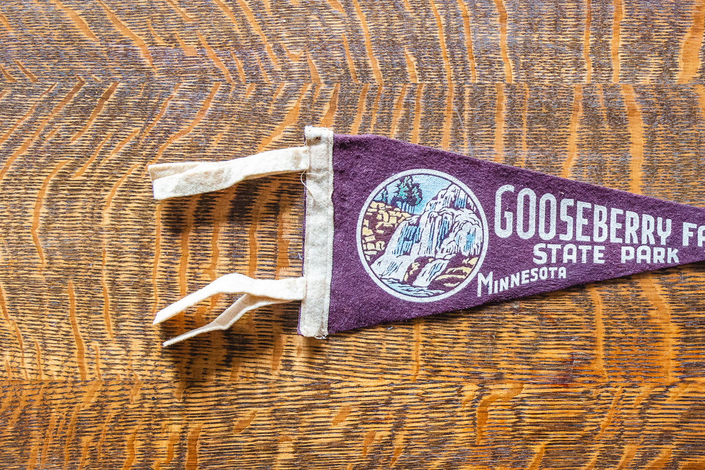 Gooseberry Falls State Park Minnesota Felt Pennant Vintage Wall Decor