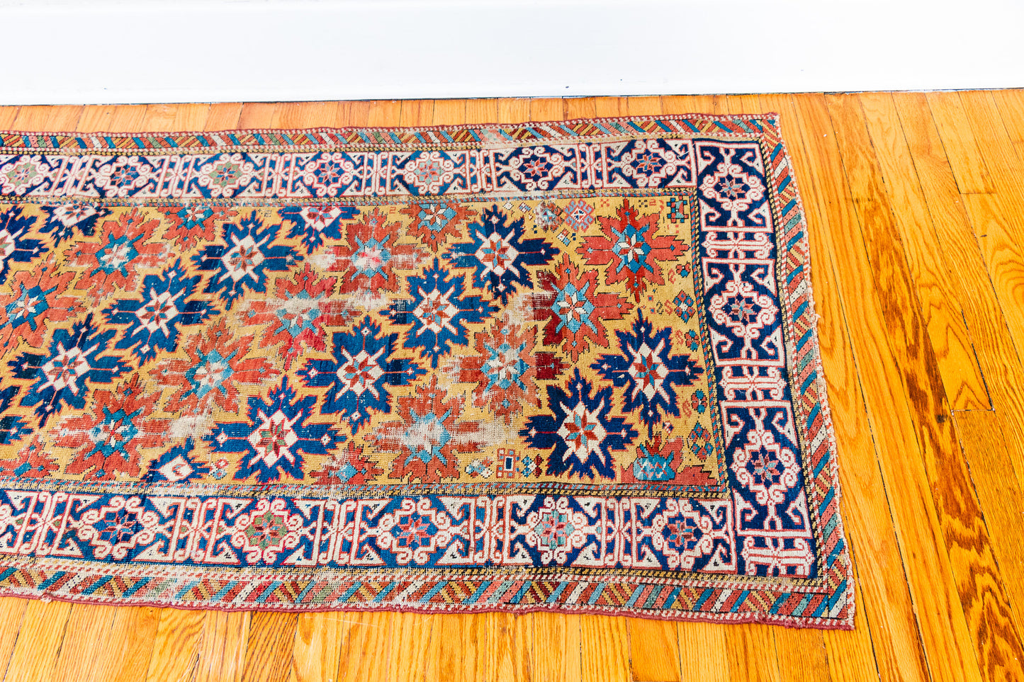 1880s Hand Knotted Kuba Azerbaijan Rug Antique