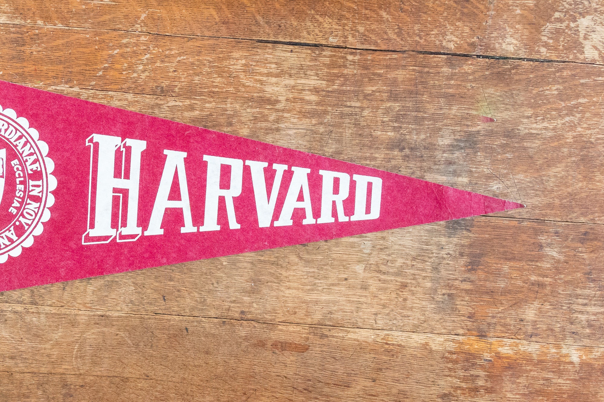 Harvard University 2024 felt pennant (Original framed Hormel) 1953 Custom Framed U/V Glass