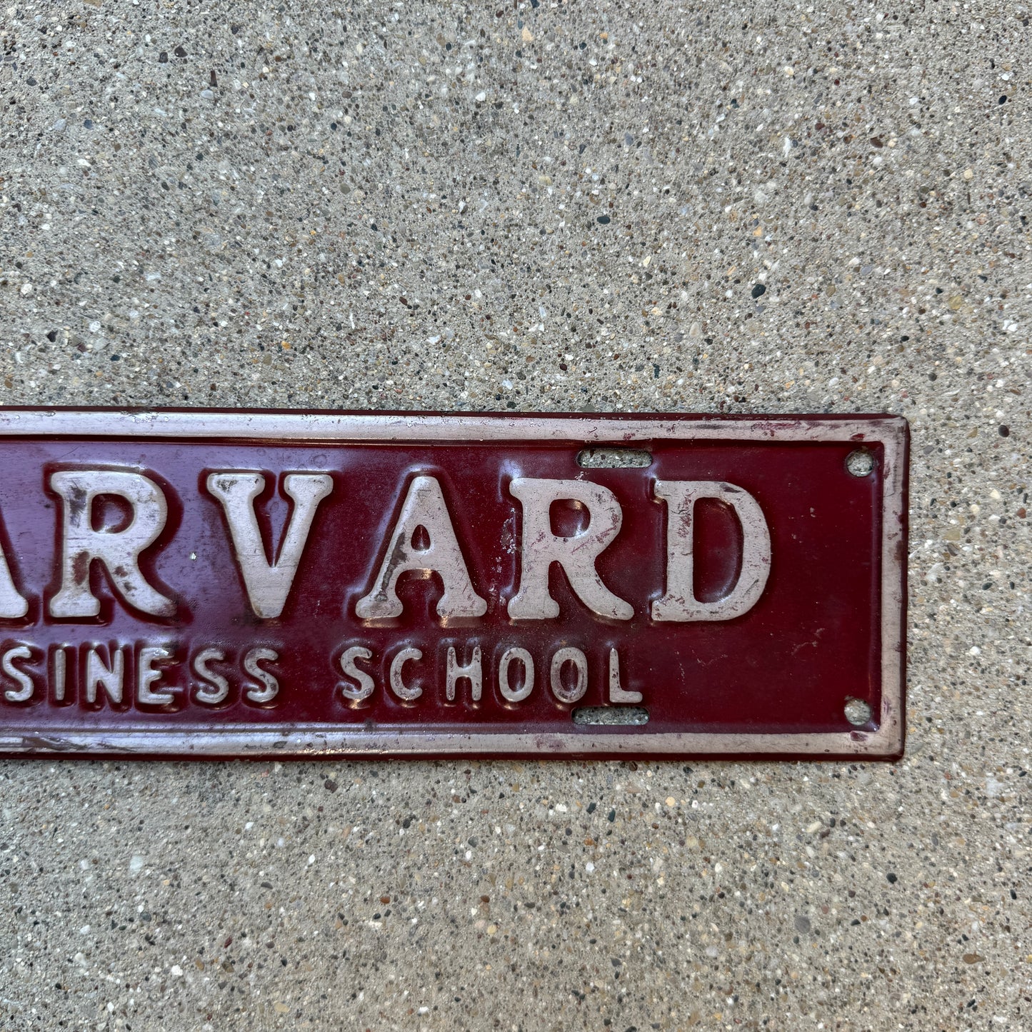 1940 Era Harvard University Business School License Plate Topper