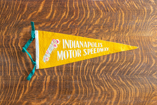 Early Indy 500 Felt Pennant Vintage Indianapolis Speedway Racing Collectible