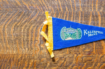 Kalispell Montana Pennant Vintage Small Blue MT Wall Decor