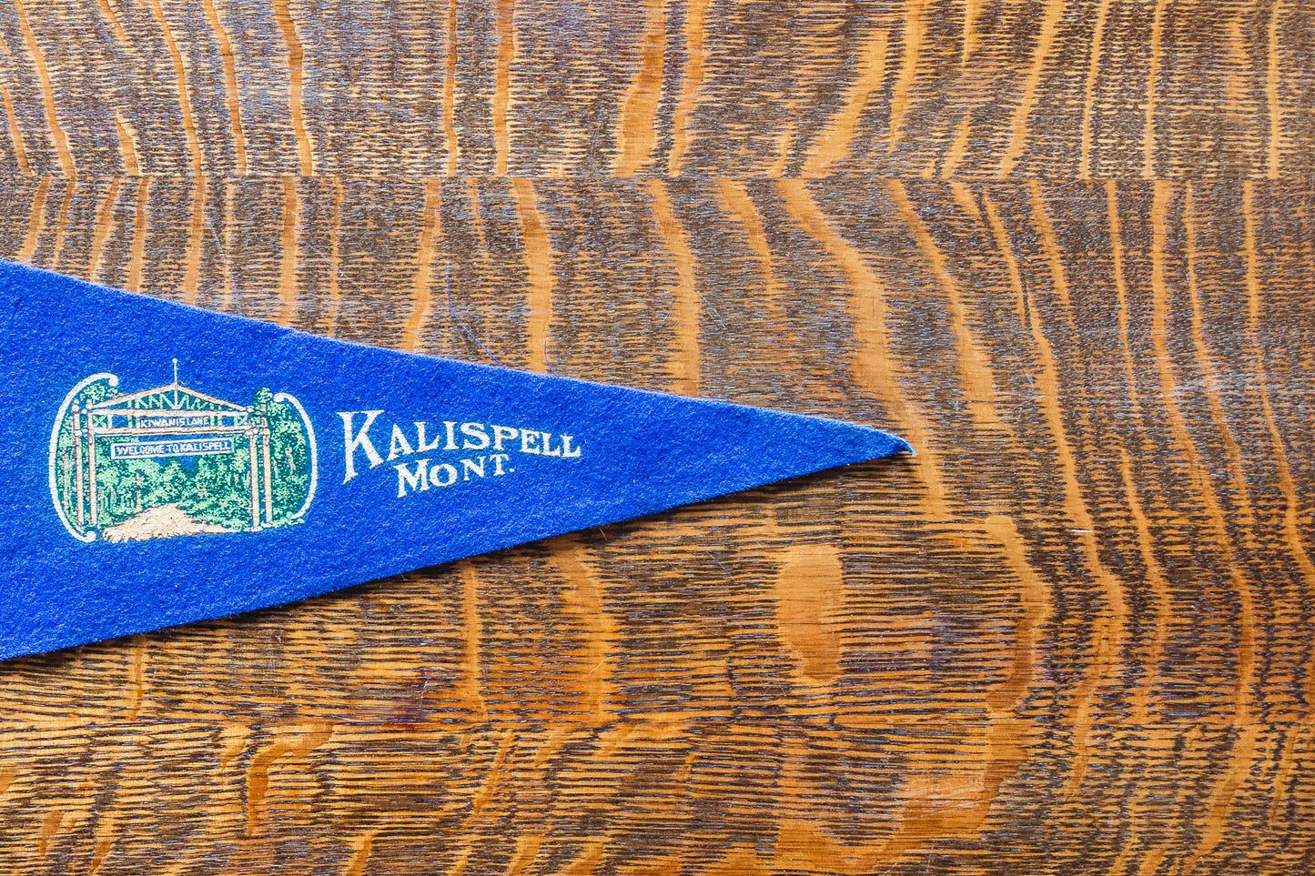 Kalispell Montana Pennant Vintage Small Blue MT Wall Decor