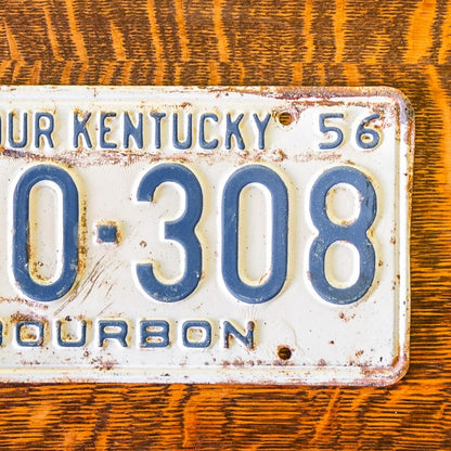 1956 Kentucky Bourbon License Plate Vintage Bar Decor T10308