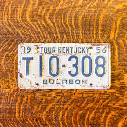 1956 Kentucky Bourbon License Plate Vintage Bar Decor T10308