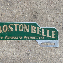 Load image into Gallery viewer, 1960s Era MS Boston Belle Massachusetts License Plate Topper Ship Boat Plymouth
