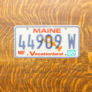 1987 Maine License Plate Vintage Lobster Beach Wall Decor