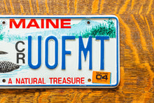 Load image into Gallery viewer, 1994 Maine License Plate Vintage Loon Vanity University of Montana

