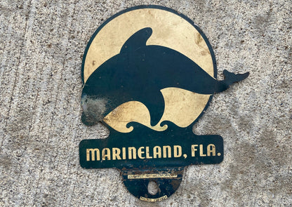 1960s Marineland Florida License Plate Topper Dolphin