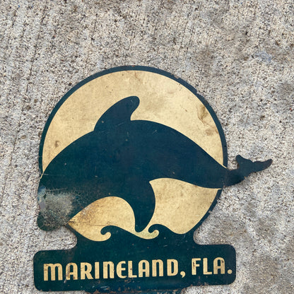 1960s Marineland Florida License Plate Topper Dolphin