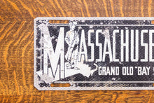 Load image into Gallery viewer, Massachusetts Booster License Plate Vintage Bay State Wall Decor
