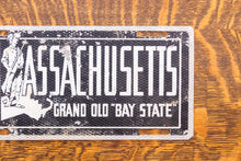 Load image into Gallery viewer, Massachusetts Booster License Plate Vintage Bay State Wall Decor
