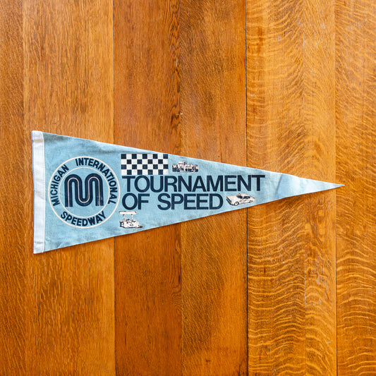 Michigan Speedway Felt Pennant Vintage Tournament of Speed Racing Collectible