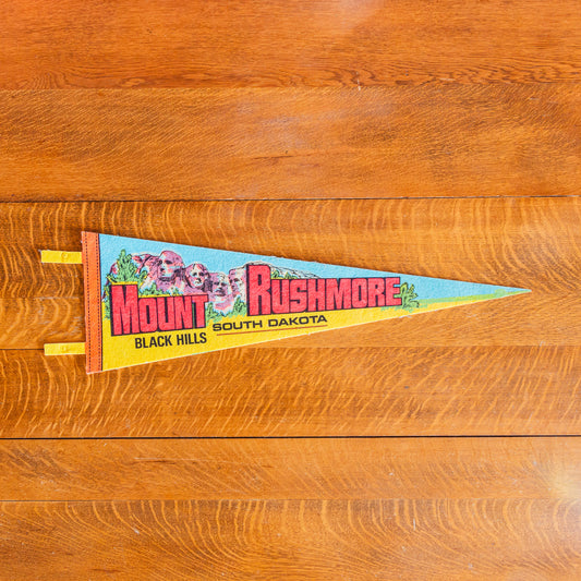 Mount Rushmore Felt Pennant | Vintage South Dakota Wall Decor