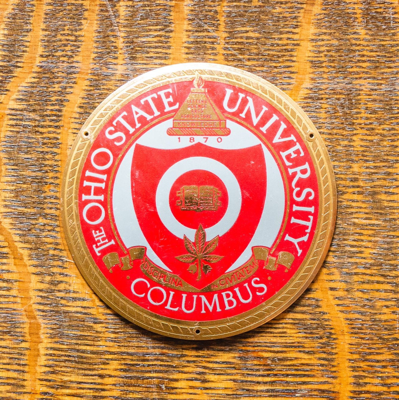 THE Ohio State University Radiator Badge Vintage Shield Emblem