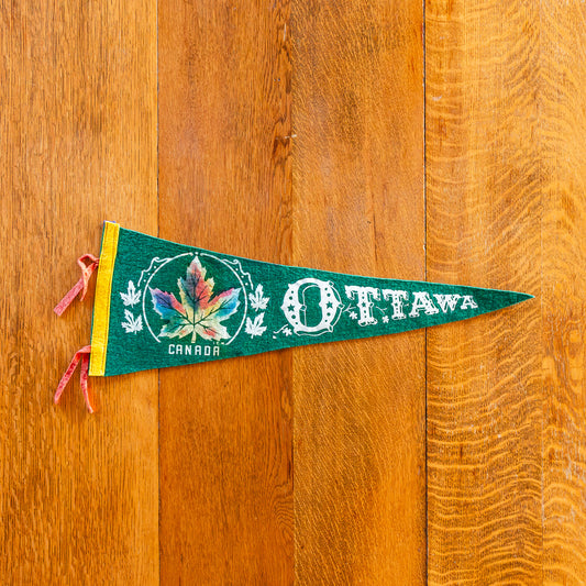 Ottawa Canada Felt Pennant | Vintage Green Gallery Wall Decor