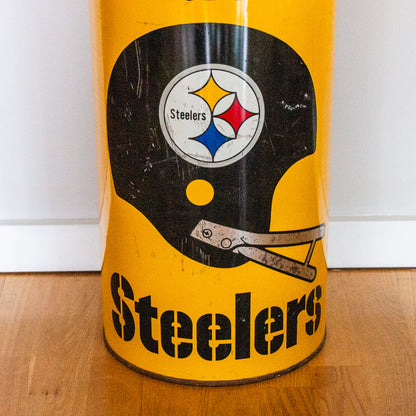 1970s Pittsburgh Steelers Trash Garbage Can Vintage Sports Decor