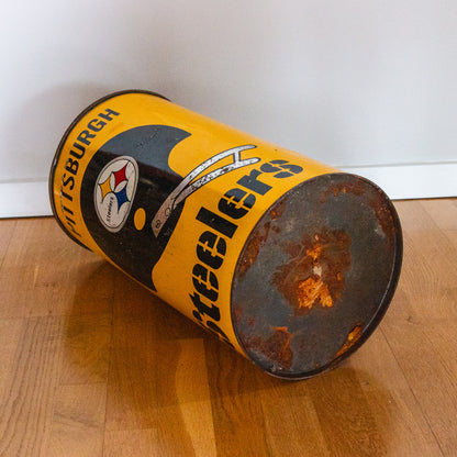1970s Pittsburgh Steelers Trash Garbage Can Vintage Sports Decor